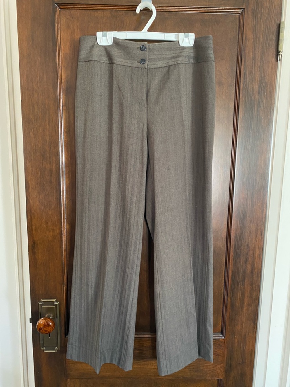 Women's Brown Wide-Leg Dress Pants